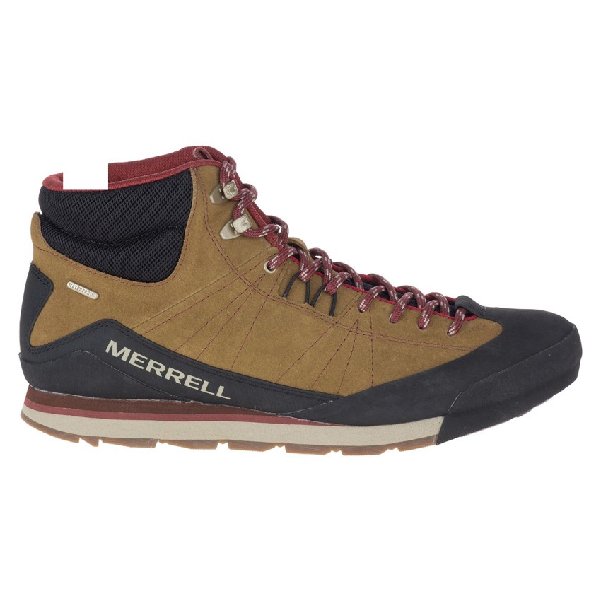 Bottes Merrell Catalyst Mid Suede Waterproof Marron Clair Homme | X.P.OKQK